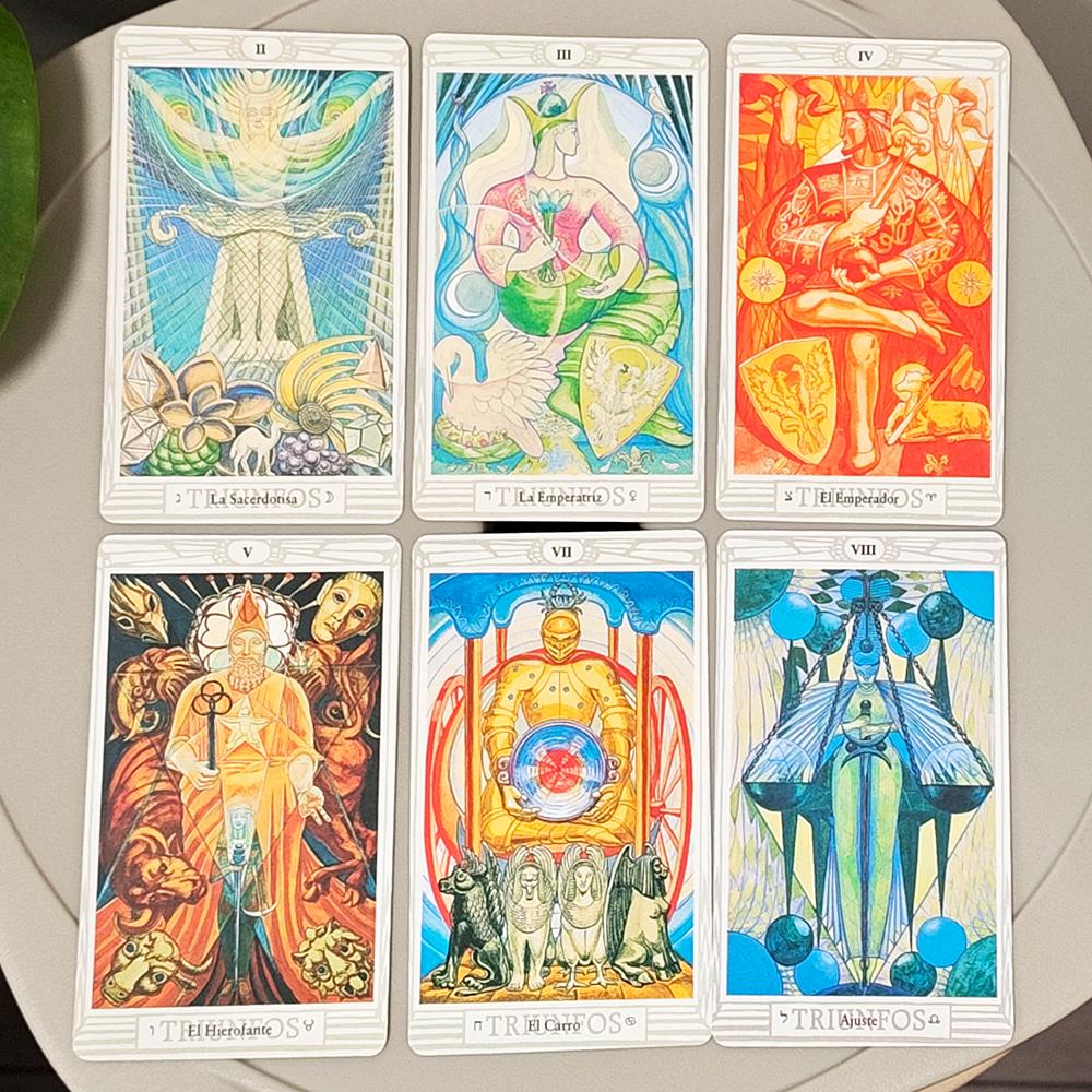 Crowley Thoth Tarot Deck 78 Pcs Cards with Egyptian Symbolism, Qabalistic & Astrological Insights, Occult Knowledge 10.3*6cm