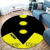 Pac-Man Custom Name Round Area Rug,Carpet Rug for Living Room Bedroom Sofa Playroom Decor,Non-slip Floor Mat