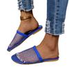 Fashion Women's Slippers Luxury Round Toe Hollow Wedges Diamond Sexy Flats Banquet Sandals Rheinstone Fashion Outdoor Non Slip Slippers