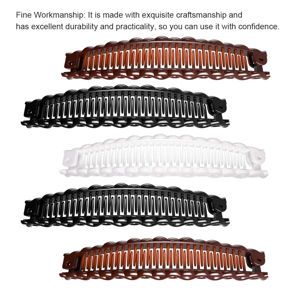 Hair Claws Female Headdress Bridal Wedding Hairpin Girls Barrettes Curved Style Tool Banana Clips for Women Lady Adults Teens