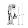 Single Hole Copper Curved Basin Sink Faucet Bathroom Deck Cold Water Outlet Tap