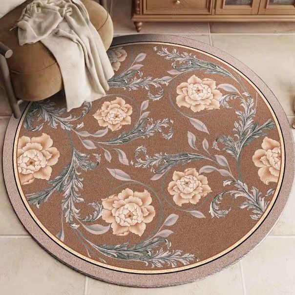 

Круглый ковер, прикроватный ковер для спальни, коврик для журнального столика в гостиной и простой в уходе ковер для стула в комнате diameter 60cm