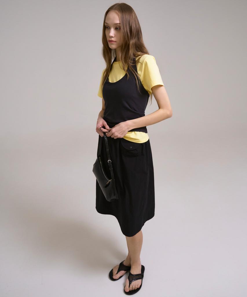 Sin And Lee Anime Midi Skirt Black