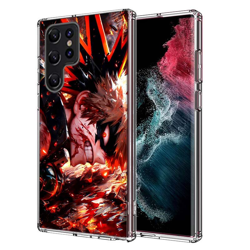

My Hero Bakugou Katsuki Capa Phone Case For Samsung S26 Ultra S25 Edge Galaxy S23 S21 S20 S24 FE S22 S10 Plus Cover Clear TPU Sh Samsung S10
