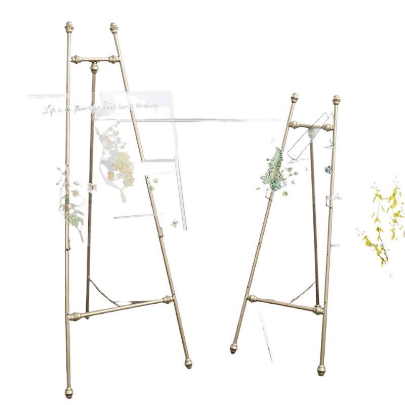 Luxury Nordic Wedding Welcome Photo Display Stand - Metal Easel Frame, Floor Standing.
