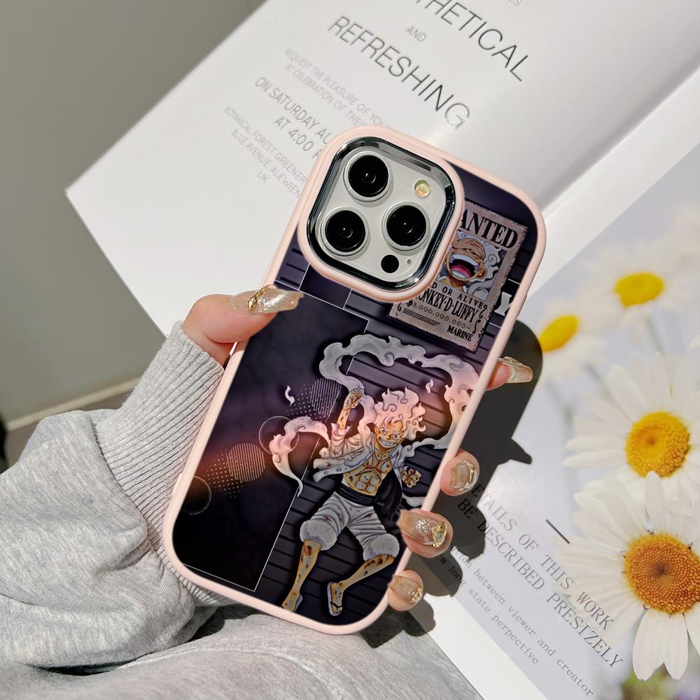 Ae92 One Piece Luffy Gear 5 Phone Cases for Samsung A13 A32 A53 A04 A54 S23 S24 Ultra Infinix Hot 40 Huawei P30 Pro Metal Camera Protective Back Cover