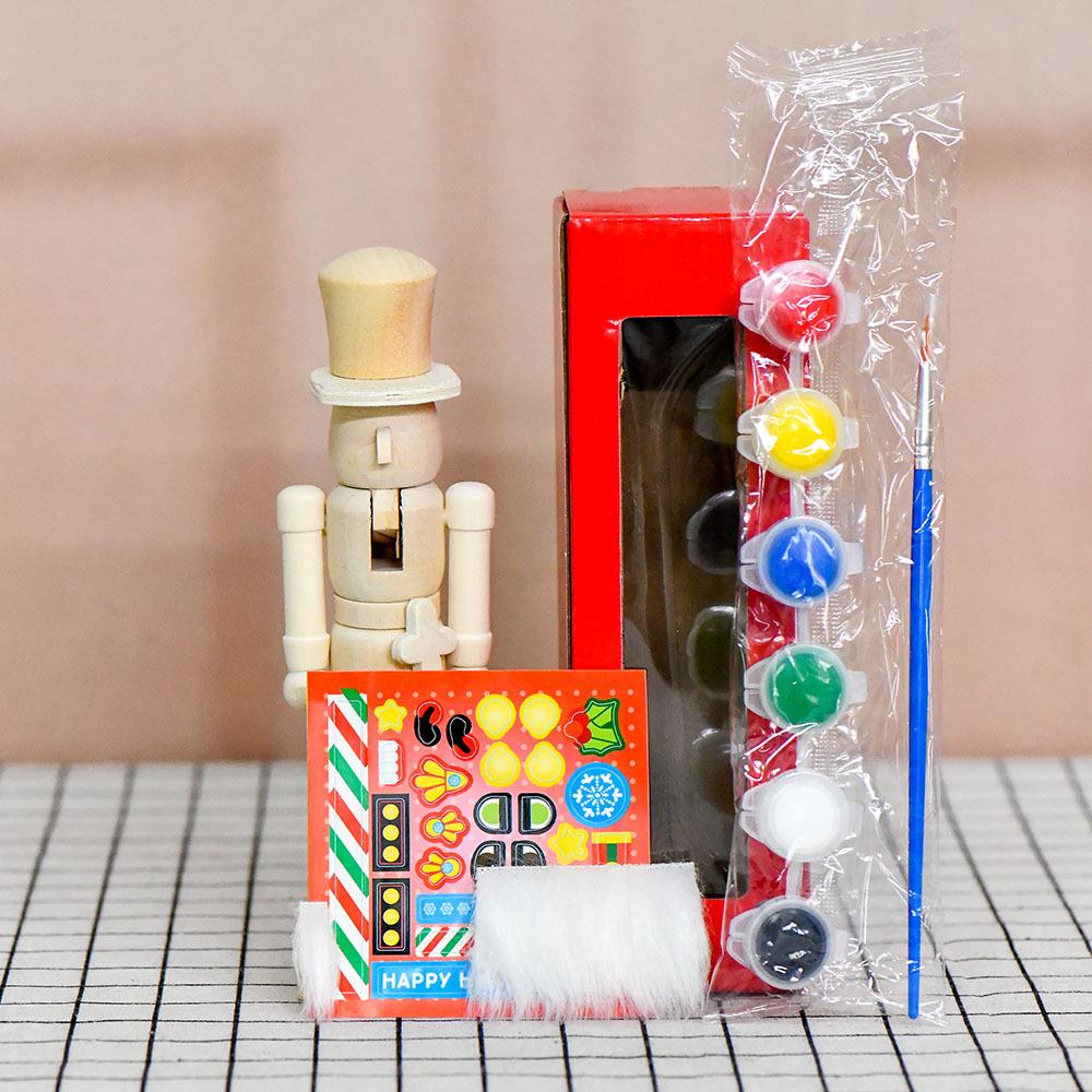 

18CM White Walnut Cracker DIY Painting Set for Kindergarten 18CM