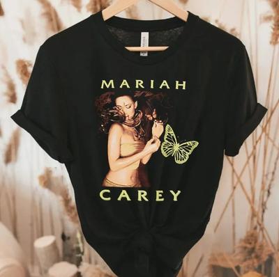 Classic Fit Crew Mariah Carey Music Fan Retro T-Shirt