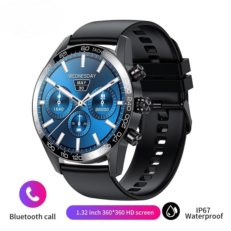 Men Smartwatch Blood Pressure Health Monitor Smart Watch Bluetooth Calling Voice Assistant Wristwatch For Android IOS