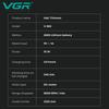 Original VGR V-992 Oil Head Clipper Hair Trimmer Professional Barber Cordless Clipper Electric Hair Cutting Machine Metal Hair Trimmer Digital Display