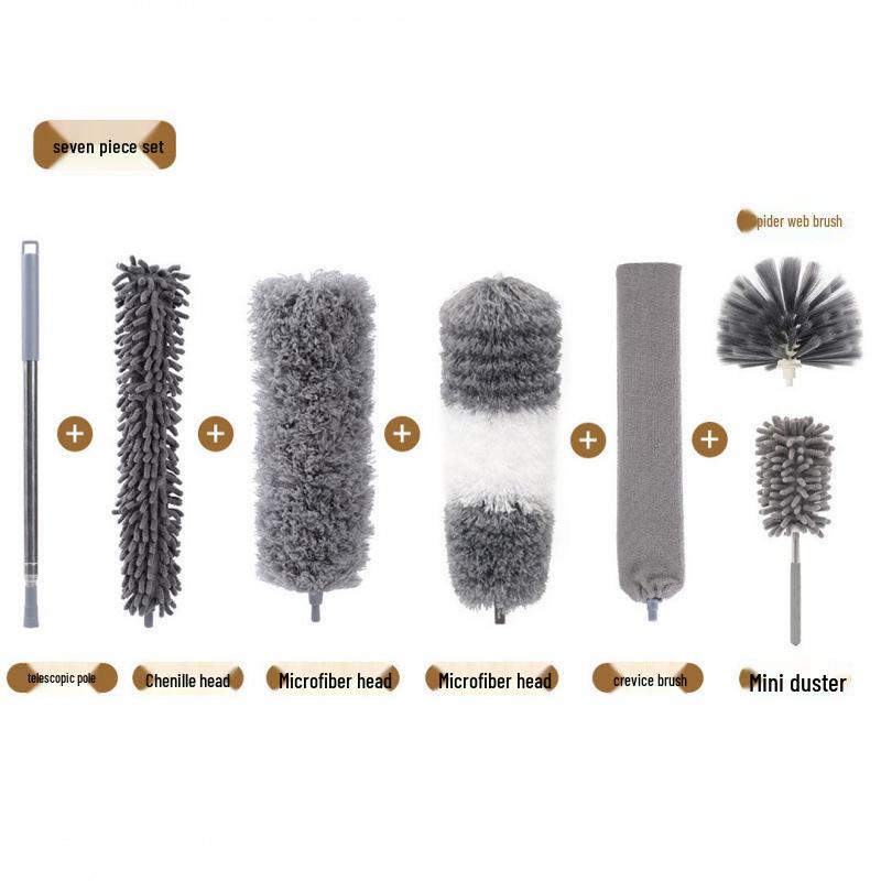 Flexible Electrostatic Chenille Duster with Bendable Brush