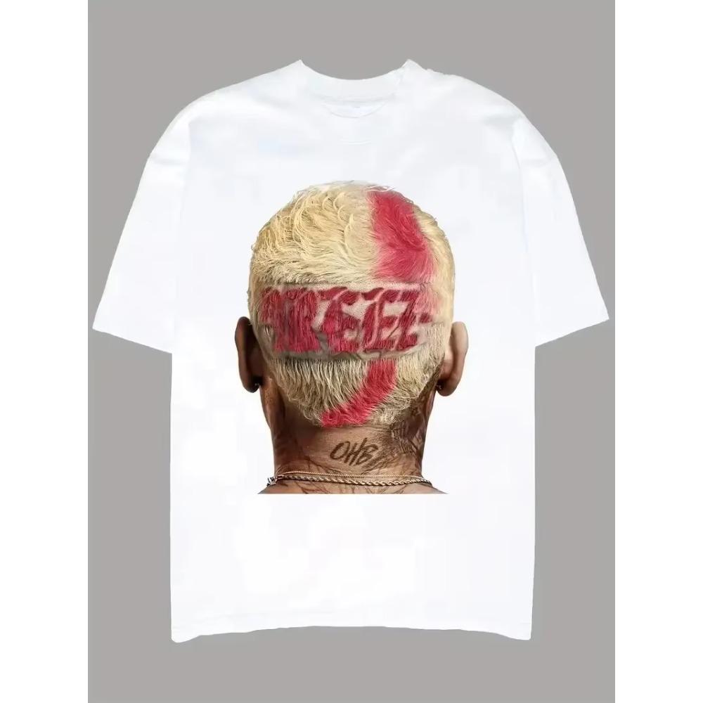 Men's Portrait Pattern Cotton Sports Fitness T-shirt Casual Stretch Round Neck Tee Shirt for Summer Fashion Tees Women Clothing