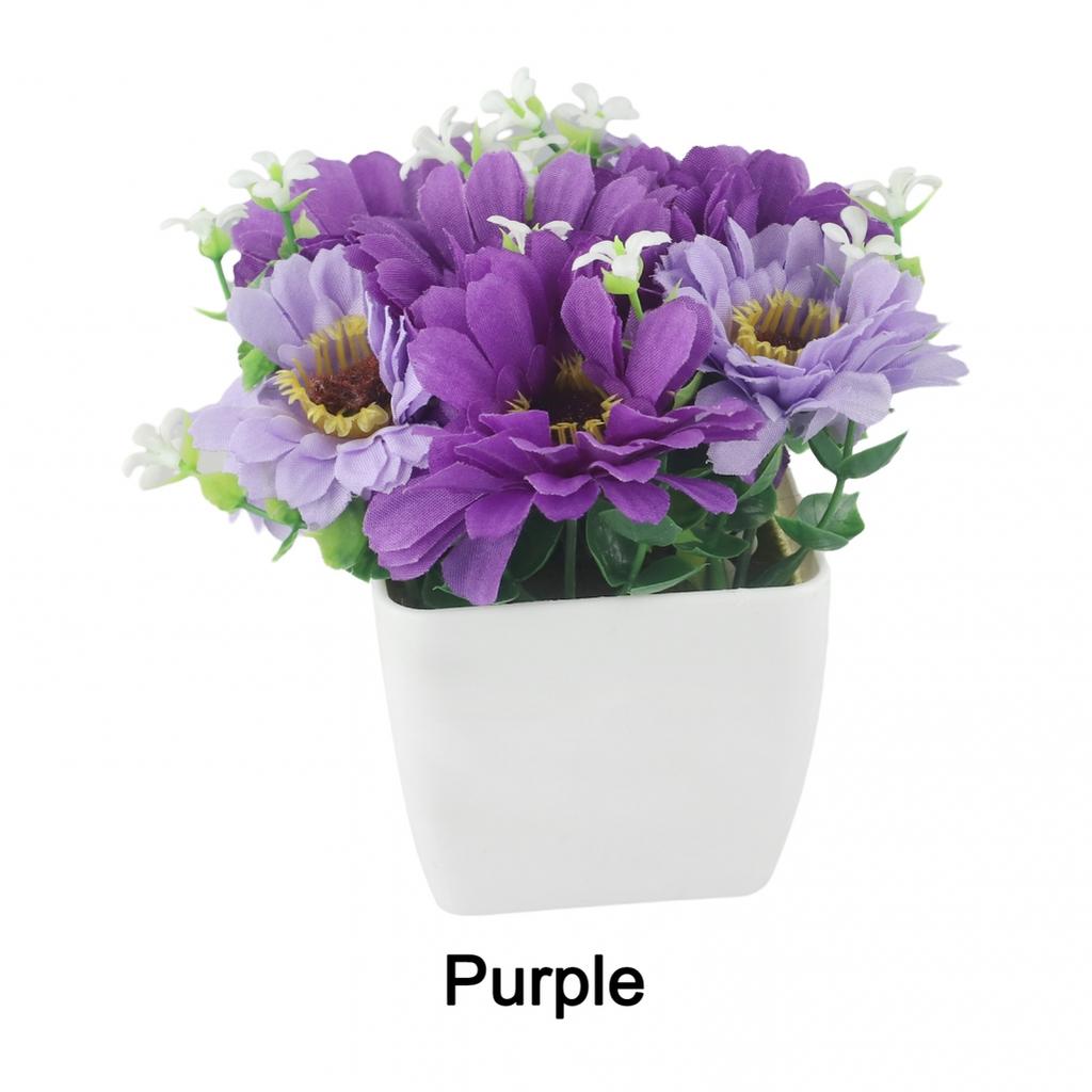 Modern Plastic Outdoor Artificial Flowers Fake Plants In Pot Garden Decoration