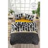 Bedding Set - 1 Duvet Cover 220 X 240 Cm + 2 Pillowcases 60 X 60 Cm - 100% Reinforced Cotton - Black