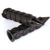 Pair Of 1" Dual Black Motorcycle Bar End Hand Grips Handlebar For Cruisers Harley Yamaha Suzuki