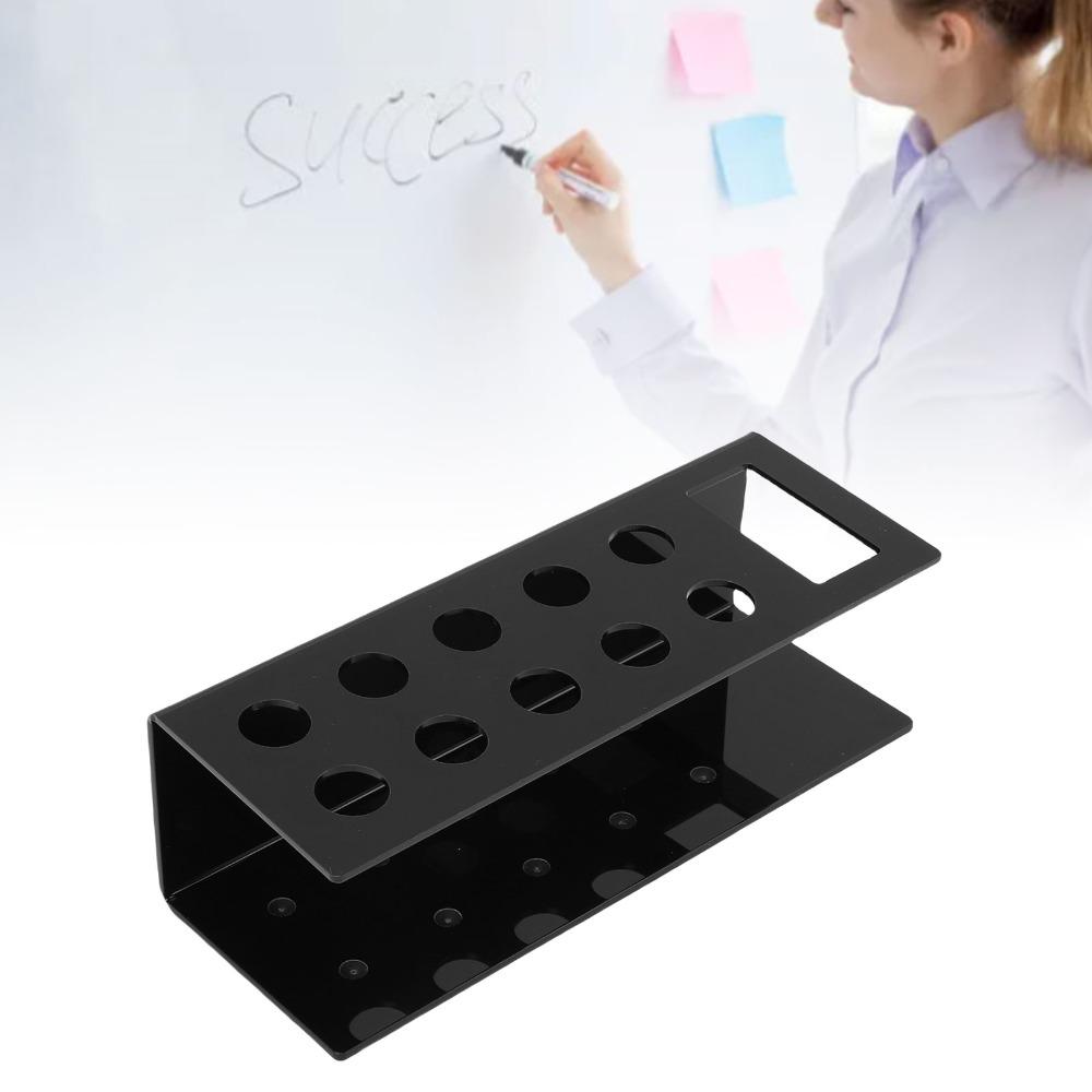 Easy Install Acrylic Marker Holder 10 Slots Wall Mounted Pen Organizer Transparent Multi Grid Stationery Rack Stationery