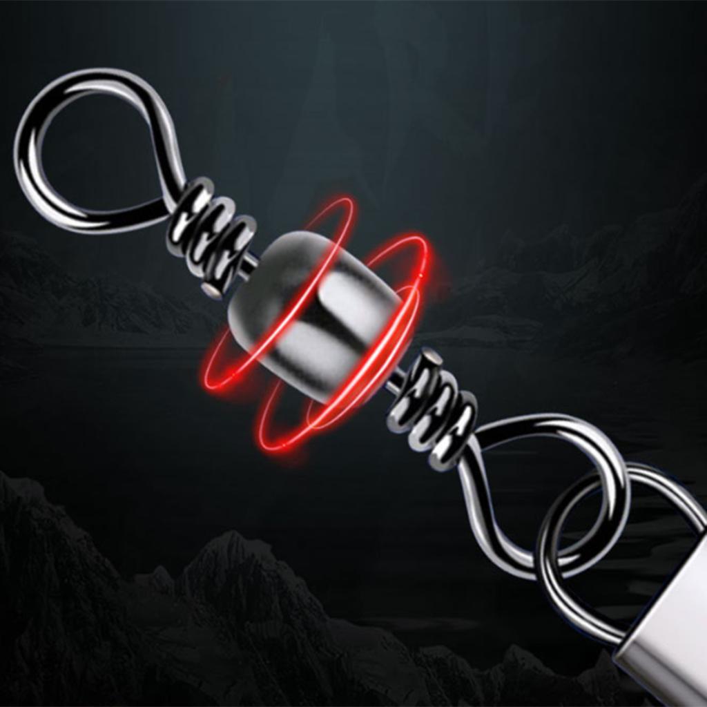 100 szt. Wysokowytrzymałe łożyska kulkowe toczne Krętliki baryłkowe z agrafką blokującą Złączki do przynęt wędkarskich Klips