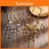 Gothic Skull Charm Jewelry Set With Vintage Alloy Chain For Holiday Costume Accessories