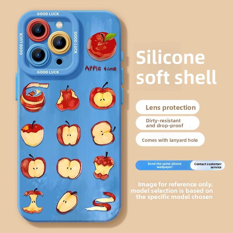 Red Apple iPhone 16 Pro Max Phone Case 17 Pro Full Coverage 17 Air Silicone 16 Shockproof 17 Soft Case TPU