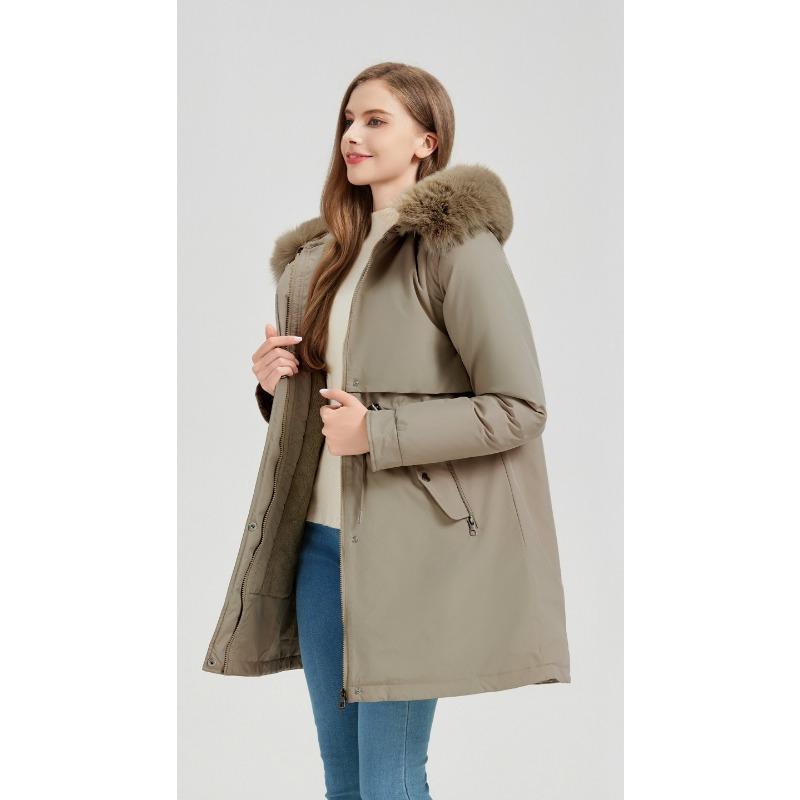 

Зимний новый стиль, приталенная куртка-пирог с рукавами, утолщенная плюшем, съемное хлопковое пальто для женщин 3XL