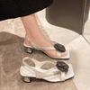Fashion Fashion Temperament Woman Shoes Summer New Square Toe Heels Simple Retro Women's Sandals Comfort Versatile Women's Heels Sandals