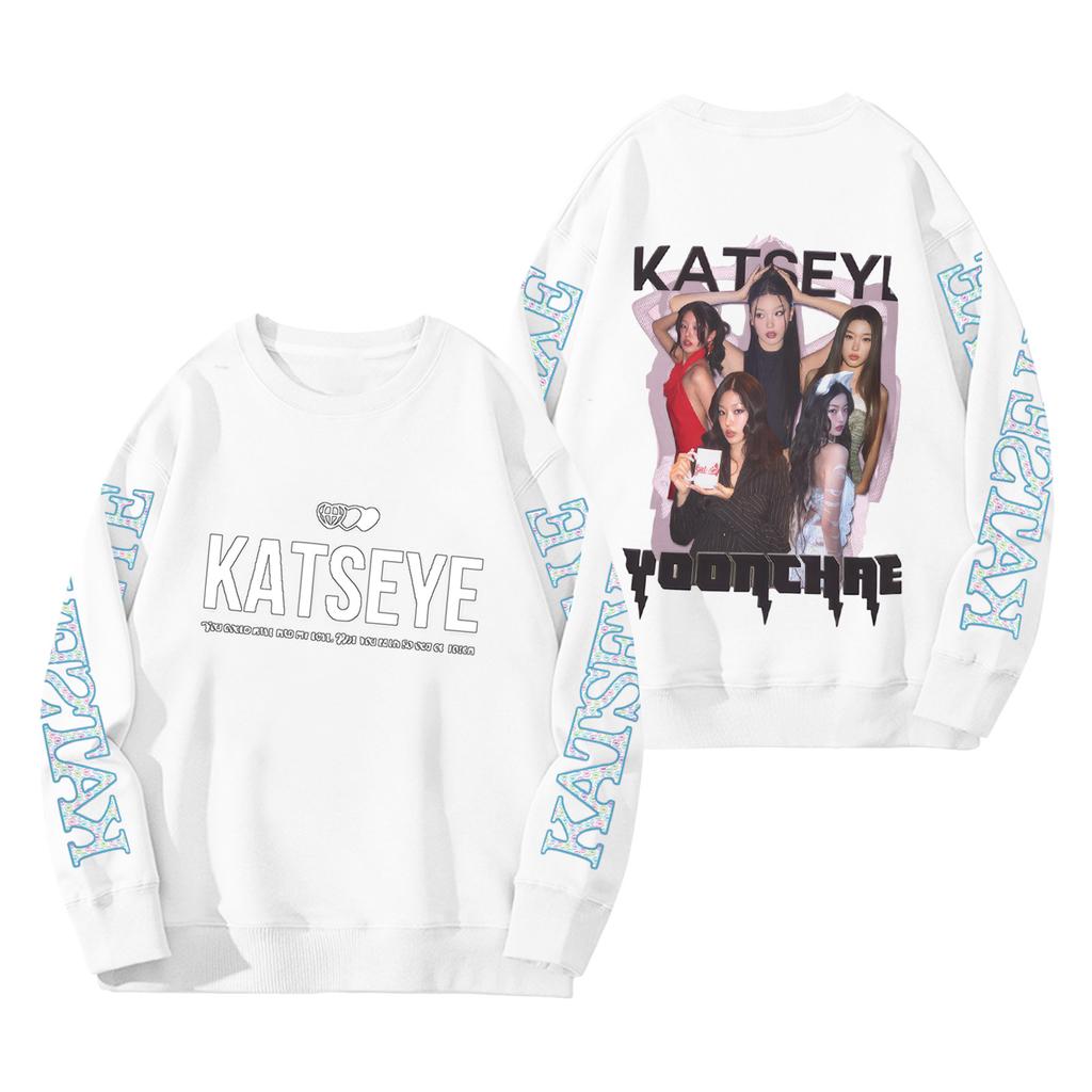 Women's Fashion Long Sleeve Print Round Neck Loose Pullover Sweater Top