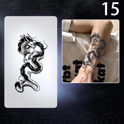 Realistic Dragon Fake Tattoo Stickers For Men Boys Kids 3D Dragon Temporary Tattoos Washable Tattoos