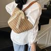 New Beautiful Casual Fashion Simple Woven Holiday Idyllic Large Capacity Portable Tote Bag Shoulder Armpit Bag
