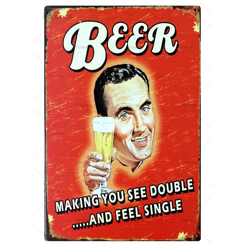 Beer Week Cerveza Vintage Metal Tintin Signs Vodka Retro Plaque  Wall Bar Home Rtrestaurant Decor Cuadros  30X20CM A-5517