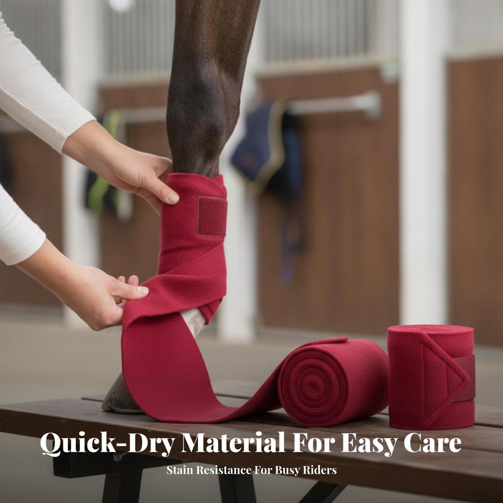 2 Pieces Soft Horse Fleece Bandages | guard, for Equestrian Training, Outdoor