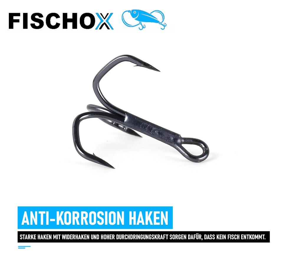 FISCHOX Fish Bait Propeller Top Bait Plopper Pike Perch Zander Trout 3-pack