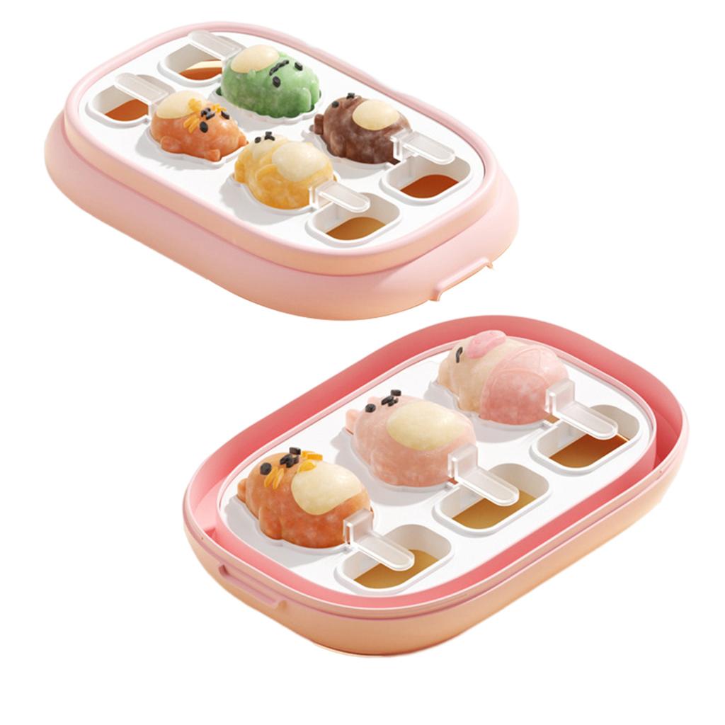 Homemade Ice Cream Mold With Lid Quickly DIY Popsicle Ice Cream Tray For Children Adults