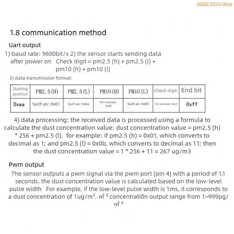 K1AE Fine Particulate Matter Monitoring High Precisions Detection Sensors PM2.5 Air Quality Sensors Modular Dust Detectors