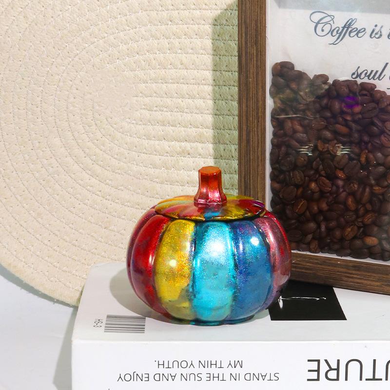 Pumpkin Jar Storage Box Mold Candle Cup Plaster Dropping Mold DIY Jar Bottle Crystal Glue Dripping Mold Ornament