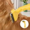 Pet Detangling Brush Stainless Steel Blades Dog Undercoat Rake Self-Cleaning Grooming Tool Pet Dematting Comb for Dogs And Cats
