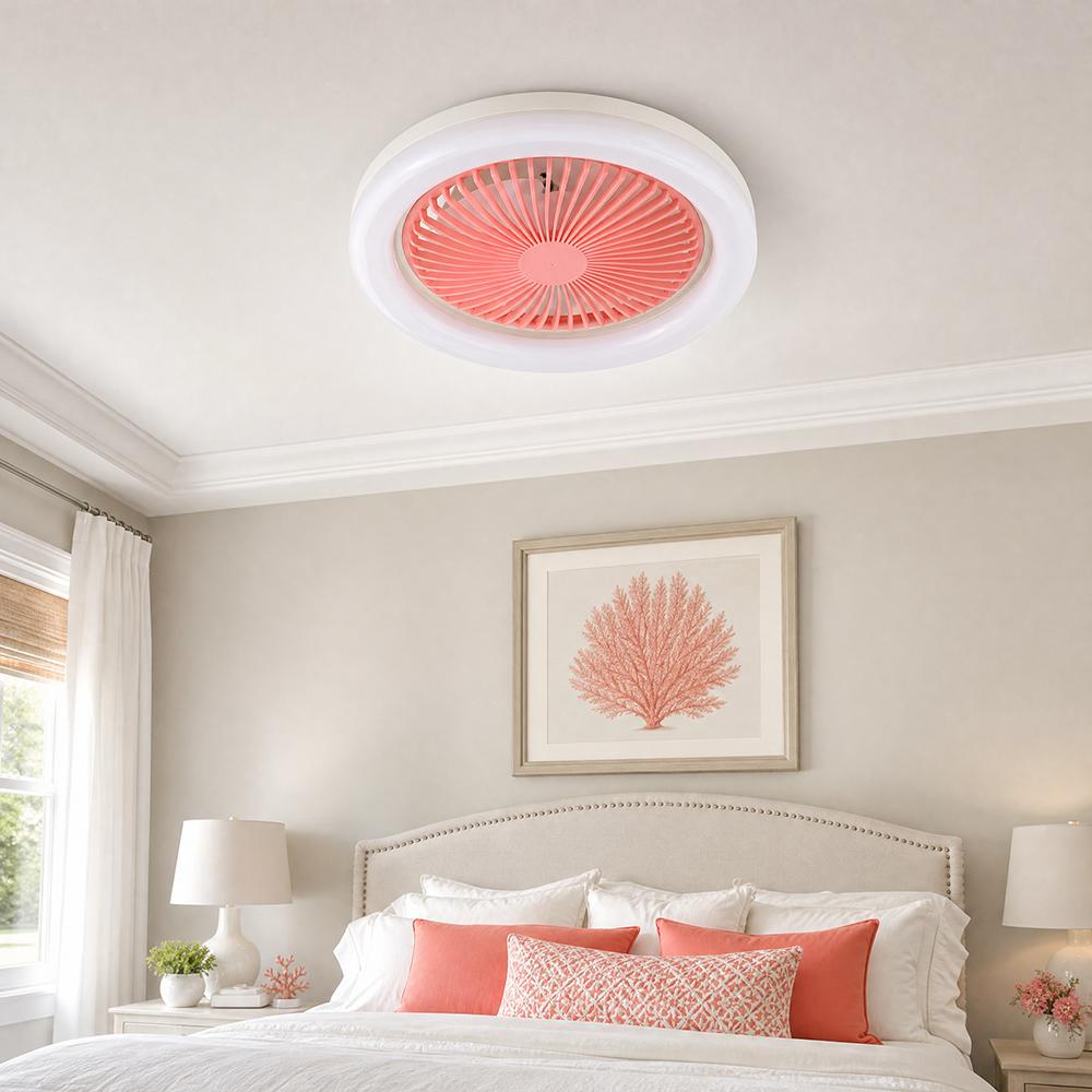 

AC 85-265V LED Fan Lamp E27 Small Ceiling Fan Modern Quiet Ceiling Fan Living Room розовый