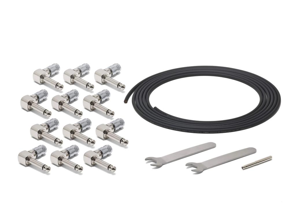 OYAIDE NEO Solderless Cable Kit L12+ (3.0m Cable, 12 L-shaped Plugs, 2 Spanners, 1 Recycling Stick)