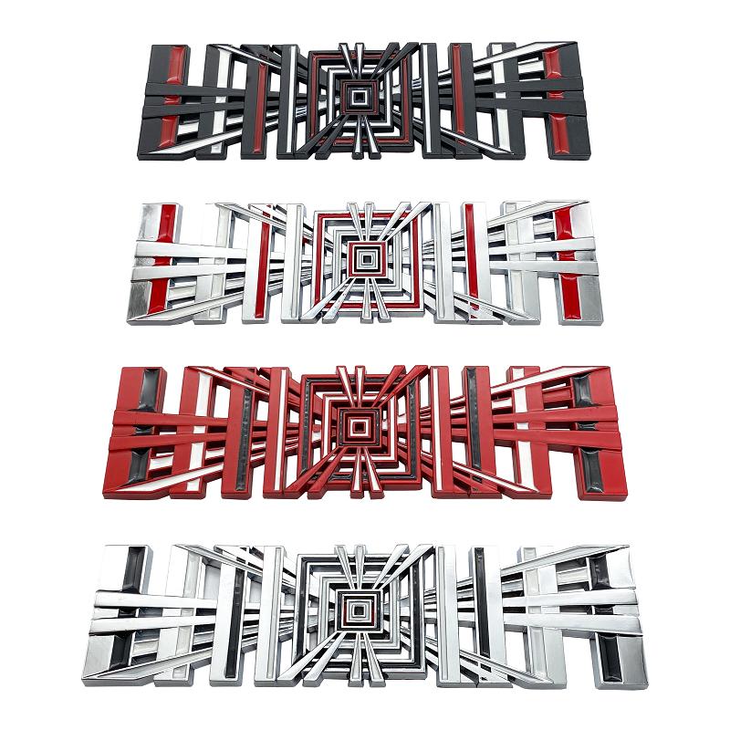 Model3 Car PLAID Logo Stickers ModelY Tail Tag Grid Decal Auto Metal Letter Decoration For Tesla Model 3 S X Y 2023 Accessories