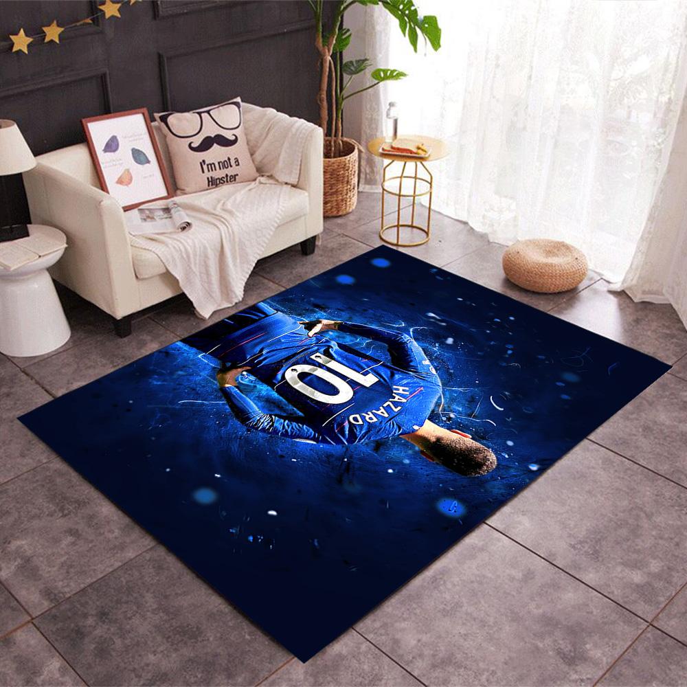 Blue Energy Soccer Player Area Rug Design for Outdoor Bedrooms Decorate room Dining Room Antislip Carpet Anime Office Decor Spiritual Gift