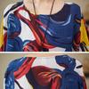 Simple Literary Rustic Style Small Fresh Summer New Loose Thin Abstract Print Short-sleeved Dress Female