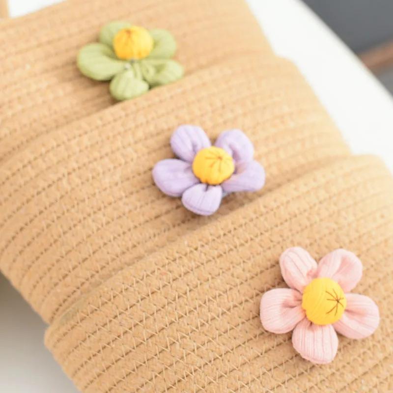 Cotton Wall Hanging Storage Basket 3-Layer - Household Sundries Organizers, Decorative Wall Storage Tool for Home Organization