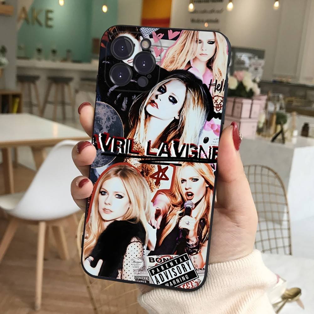 Avril Ramona Lavigne Phone Case For Iphone 16 15 17 13 14 12 11 Pro Max Plus Black Shell Cover Case