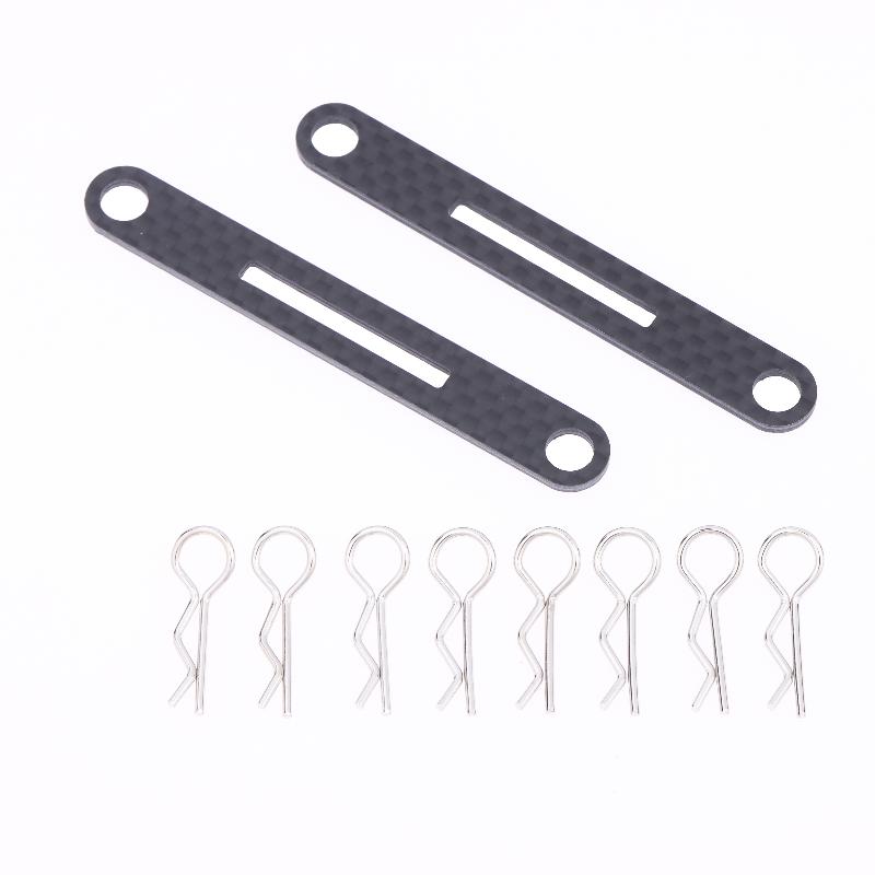 Für Tamiya Tt02 Xv01 Xv02 1/10 Rc Auto Upgrade Teile Kohlefaser Unsichtbare Karosseriehalterung Pfosten Vorne Hinten Karosseriehalterung Querträger