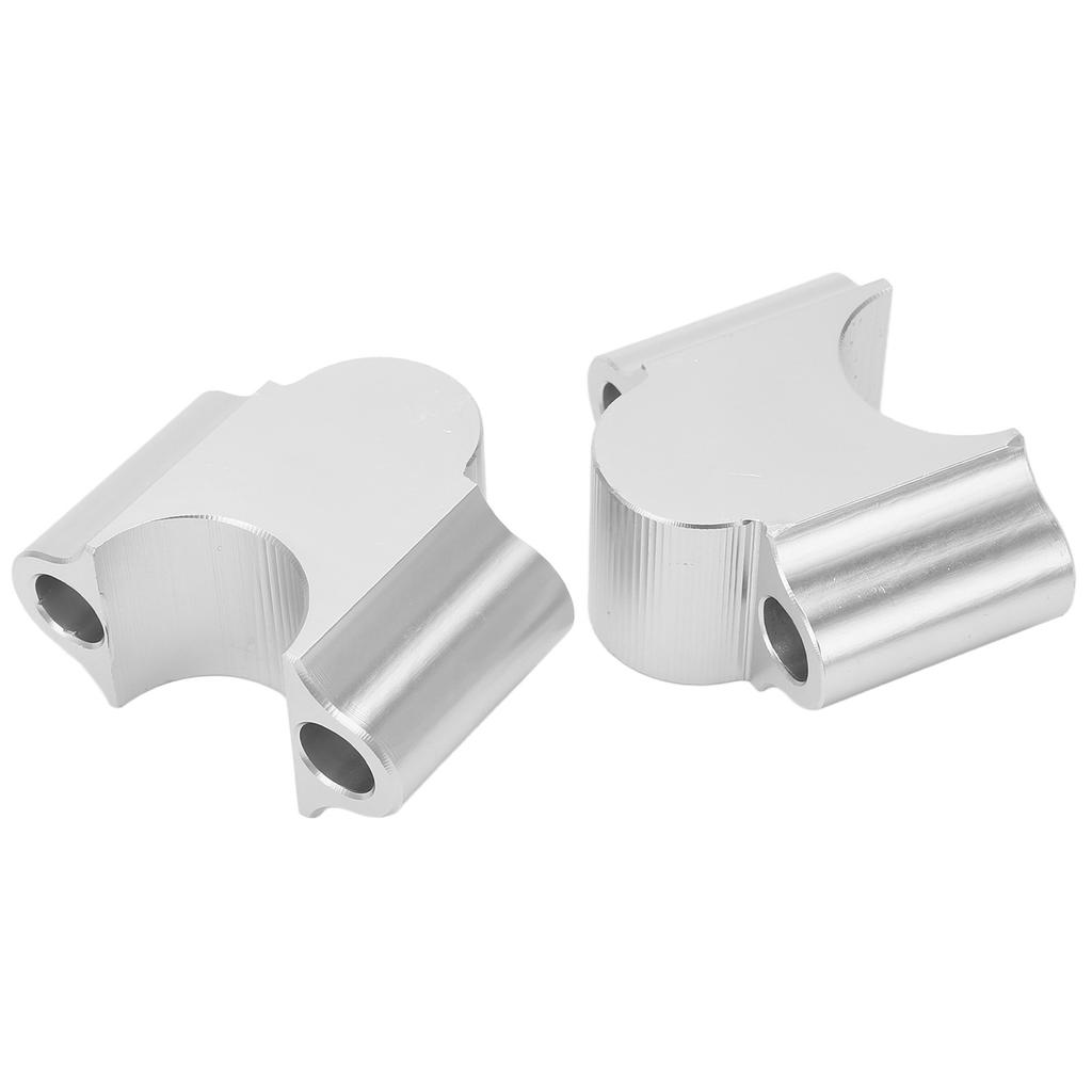 22mm Handlebar Riser Clamp 30mm Lifting Height Replacement for Suzuki RM125 RM250 RMZ250 RMZ450 RMX450Z Silver