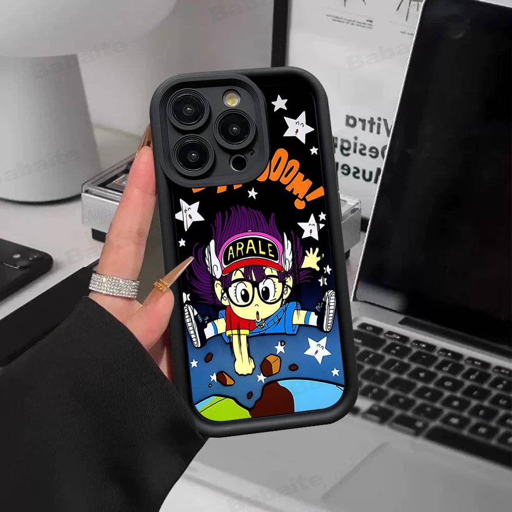Cartoon Dr Slump Arale Silicone Soft Phone Case For IPhone 17 16 14 13 12 11 15 Pro Max Plus Air Cover