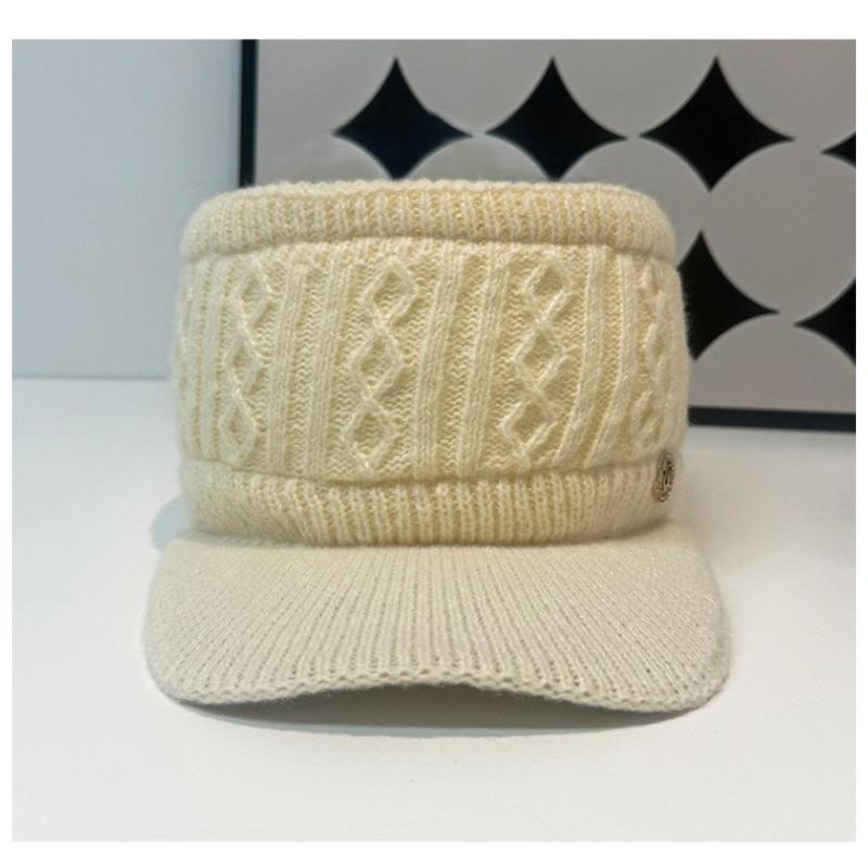 Fashion Double Layer Ponytail Beanie Winter Hat for Ski Warm Knit Cap Women Outdoor Sports Warm Hat