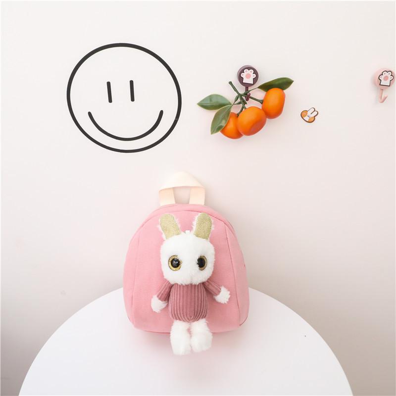 Cute White Belt Pants Cow Rabbit Cat Plush Toy Decoration Children Backpack