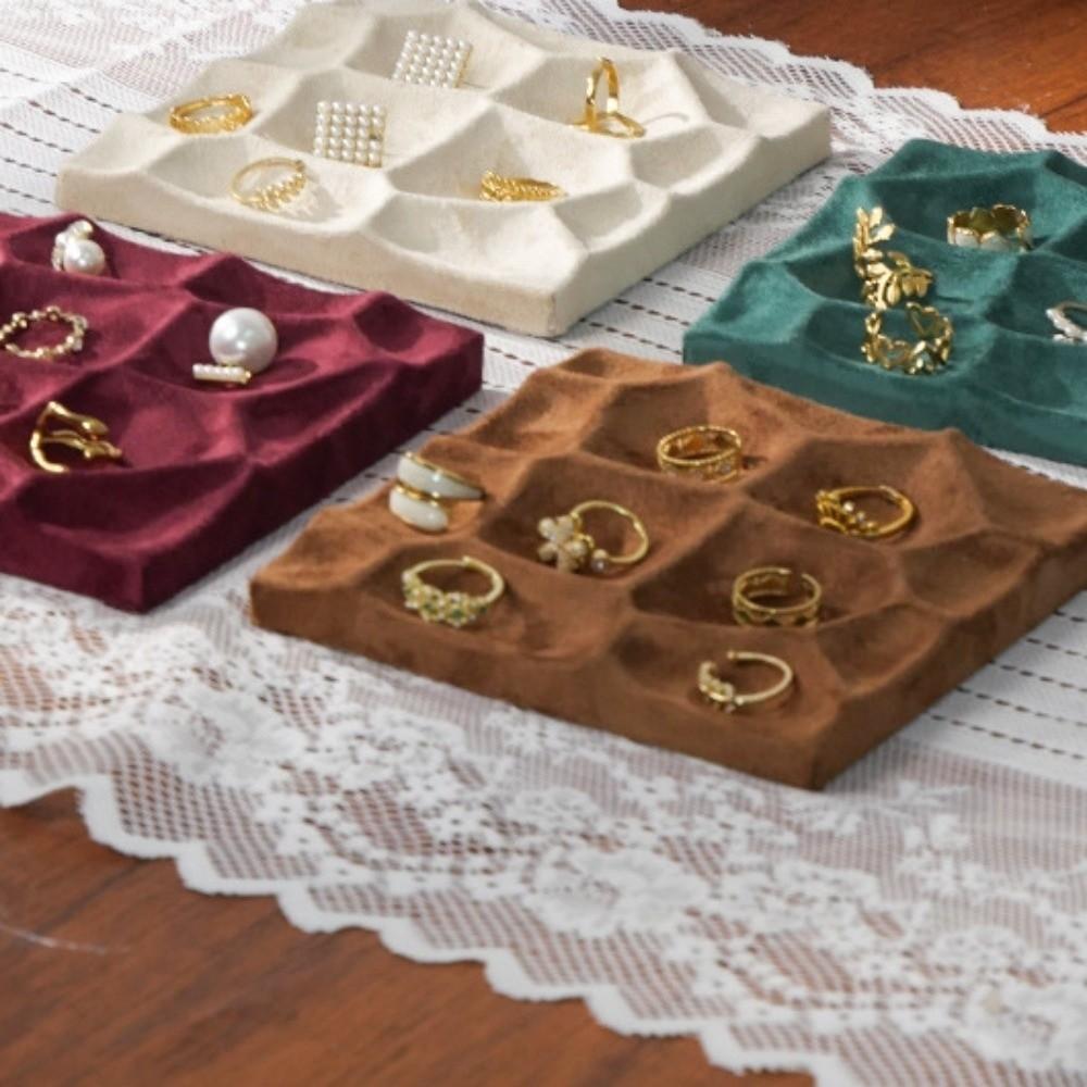 Cloth Ring Earrings Display Plate Light Luxury Jewelry Shop Counter Accessory Women