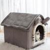 Kattbädd Isolering för Alla Årstider Vinterbur Villa Stil Stängd Kattbädd Vinter Hundkoja och Kattillbehör Vinter Värmematta