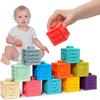 Soft Stacking Blocks for Babies Teething, Sensory & Educational Toys with Numbers & Shapes